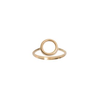 Icons Circle Ring Gold Plated 925 Sterling Silver