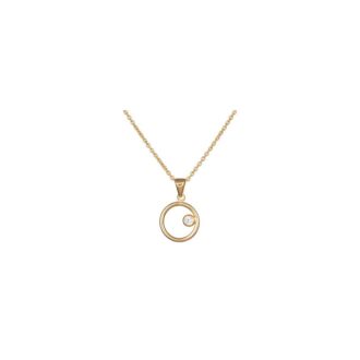 Connection Necklace Zirconia Gold Plated 925 Sterling Silver