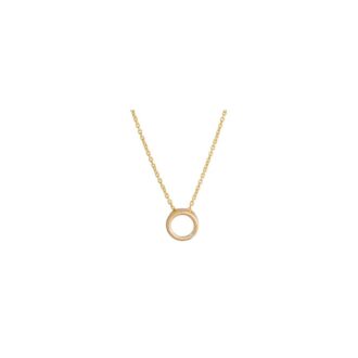 Icons Circle Necklace Zirconia Gold Plated 925 Sterling Silver